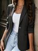 Women S Slim Fit Long Sleeve Blazer Single Button Solid Color Commute Coat