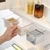 Transparent Drawer Storage Box Under Mirror Cabinet Oragnizer Bathroom Cotton Stick Makeup Pull-Out Case