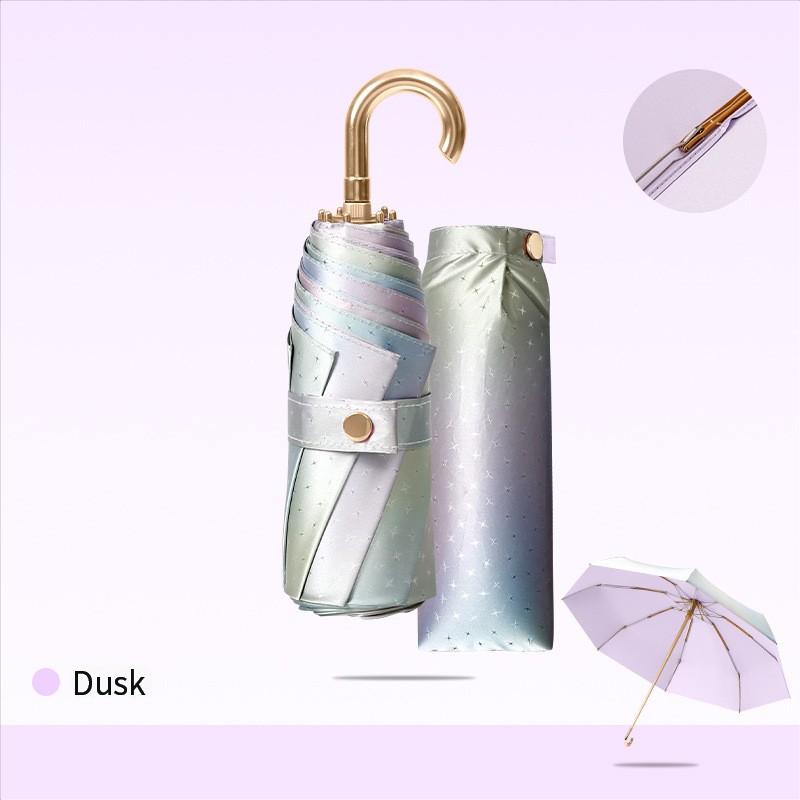Fantasy Star Gold Hook 50% Off Sun Protection Portable Rain Dual-Purpose Sun Umbrella Business Gift Advertising Umbrella Manufac