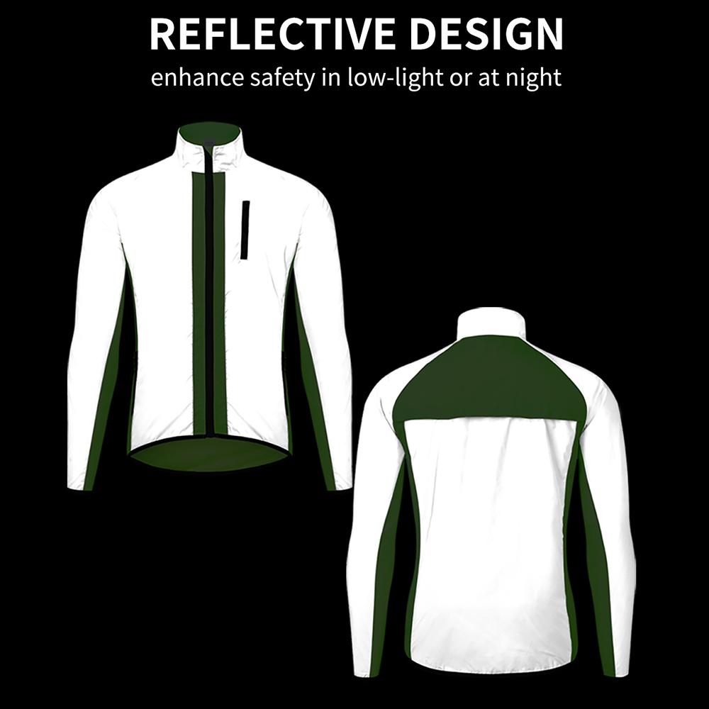 Wosawe Велосипедная куртка ветрозащитная MTB велосипедная светоотражающая куртка Hi Viz Tops Coat