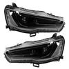 LED Dual Beam Projector Dynamic Headlights Blackout Fit for LancerEvo X 2008?2017 LHD