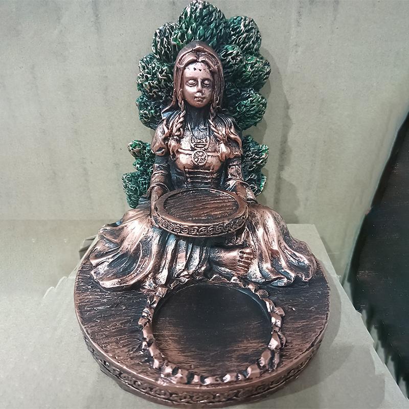 Древний Рим Цернунн Сидящая Статуя Скульптура Кельтский Бог Подсвечник Мифология Богиня Настольный Домашний Декор Поделки Фигурка