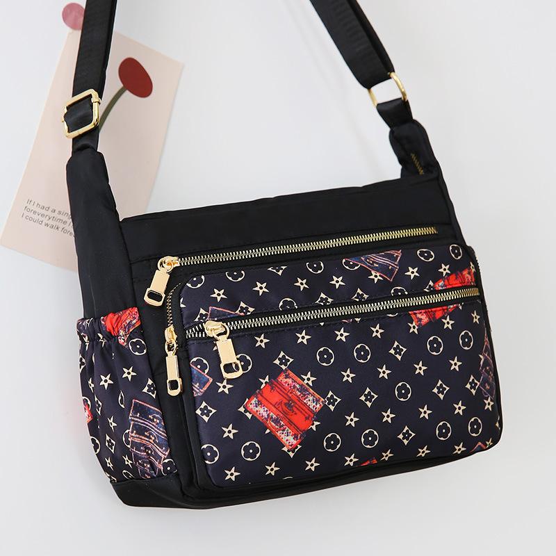 Shoulder Bag Middle-aged Women's Bag Oxford Cloth One-shoulder Messenger Bag Mother Bag Large-capacity Printed Bag