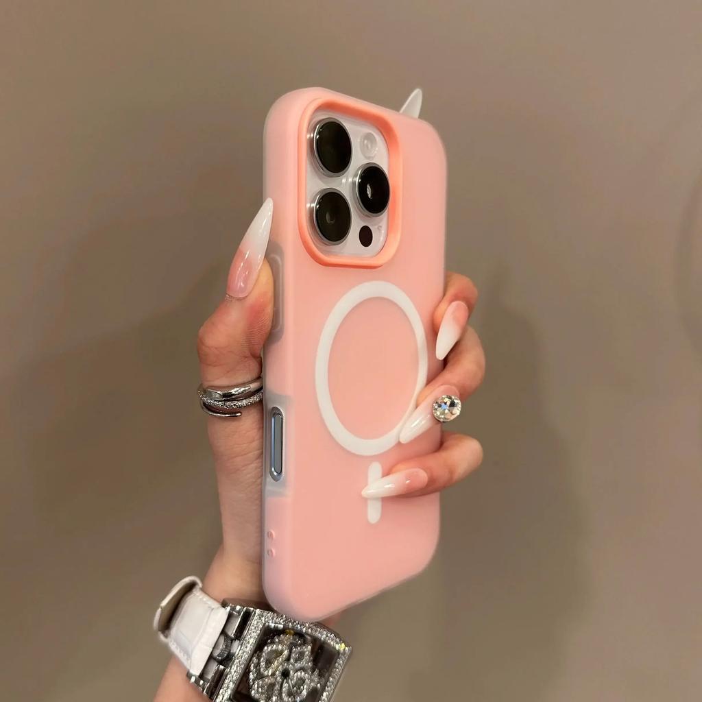 Совместим с iPhone 17 Pro Max прозрачный магнитный чехол-желе, Apple 16 однотонный, 15 матовый два-в-одном полное покрытие, 14