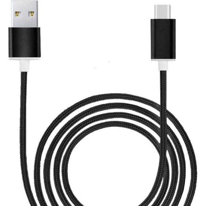Câble Type C pour Samsung Galaxy S21 5G SD888 Câble USB Tressé Nylon 1,3 Mètre Câble Charge-Synchro Rapide-Transfert de données