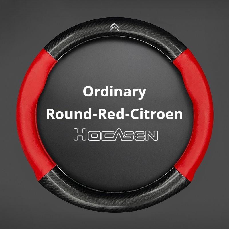 Carbon Fiber leather Steering Wheel Cover For Citroen C1 C2 C3 C4 C5 C6 C4L Berlingo Picasso Aircross Sega Ely See Accessories aik256