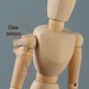 12" Flexible Wooden Mannequin for Art Drawing - Movable Jointed Hand Puppet Model