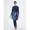 2-piece Muslim Women's Swimsuit Full-coverage Burkini Top and Pants Set Islamic Modest Swimwear Women's Swimwear Beachwear