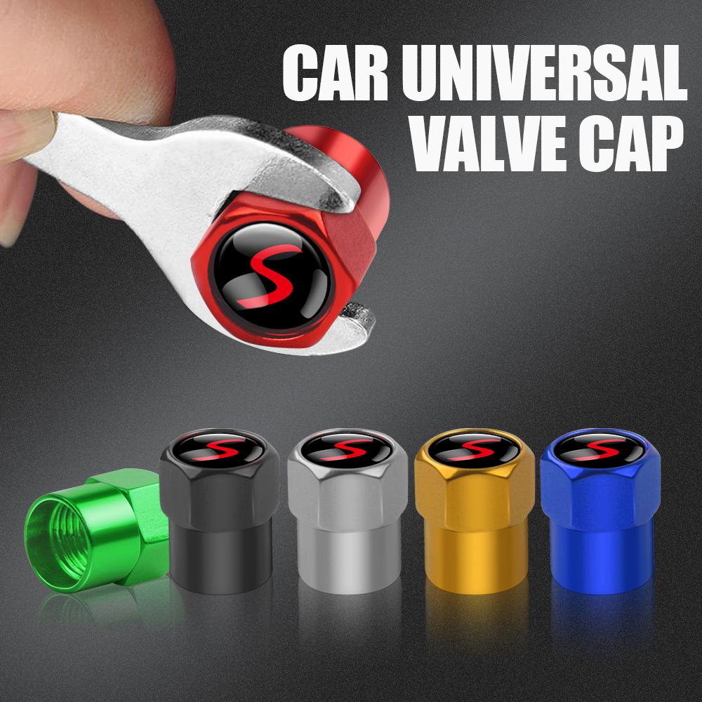 4Pcs Car Logo Wheel Tire Valve Caps Stem Cover Auto Accessories For MINI Cooper JCW WORKS R55 R56 F55 F56 R57 R58 R59 R60 R50 hvmqy88