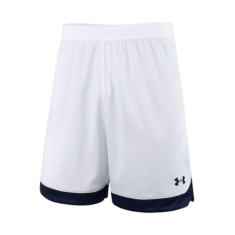 Under Armour Майка с круглым вырезом и трикотажными шортами с логотипом и цветными блоками, баскетбольный комплект для мужчин 24500108-001+21500202-100