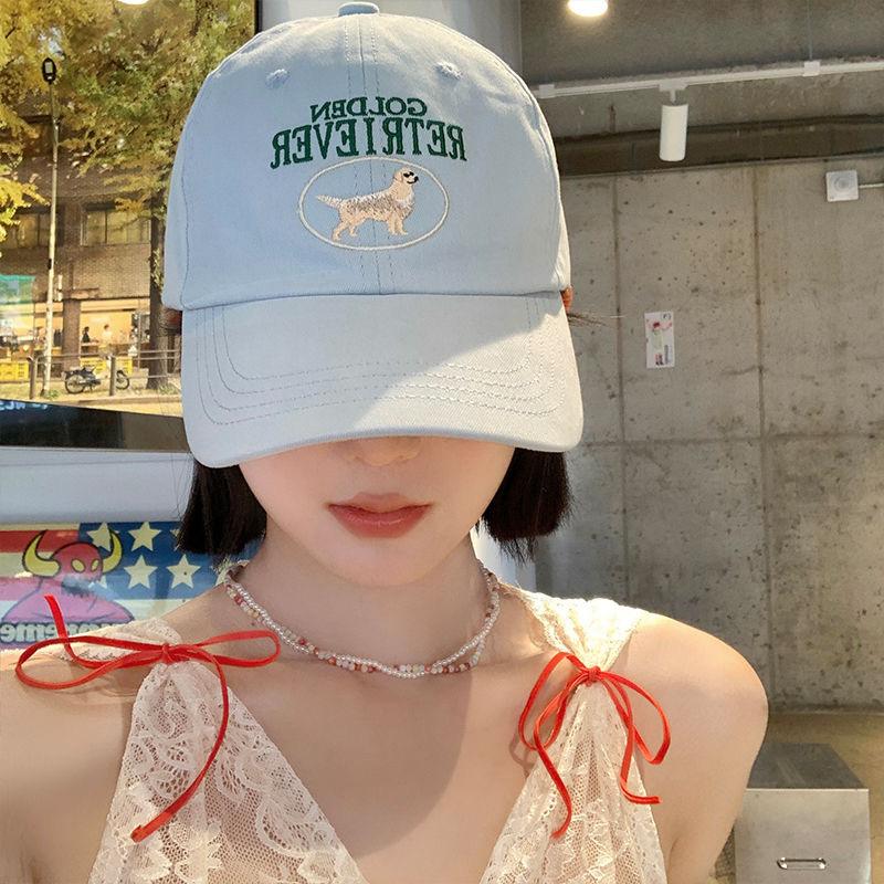 Peaked Stitching Embroidered Cute Visors Blocking UV Protection Sun Outdoor Neutral Gender Women Men For Cap Tongue Duck Cotton Plain Color Solid