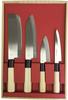 Yakusel Seki Tsubazo Нож Сантоку Накири и Петти Японские Ножи для и Другой Нержавеющей Продукции 30046 Набор из 4 Штук Нож, Нож, Нож Ко-деба,