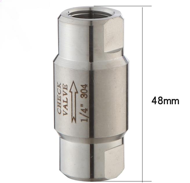 High Pressure 1/8" 1/4" 3/8" 1/2" 3/4" 1" BSP Female 304 Stainless Steel 316 Check One Way Valve Non-return Steam Water Oil
