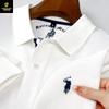 Мужское поло с длинным рукавом из пике хлопка двусторонней вязки Python Dragon с вышитым отложным воротником