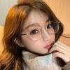 Oversized Trendy Anti Blue Light Myopia Glasses Women High-definition Optical Eyeglasses
