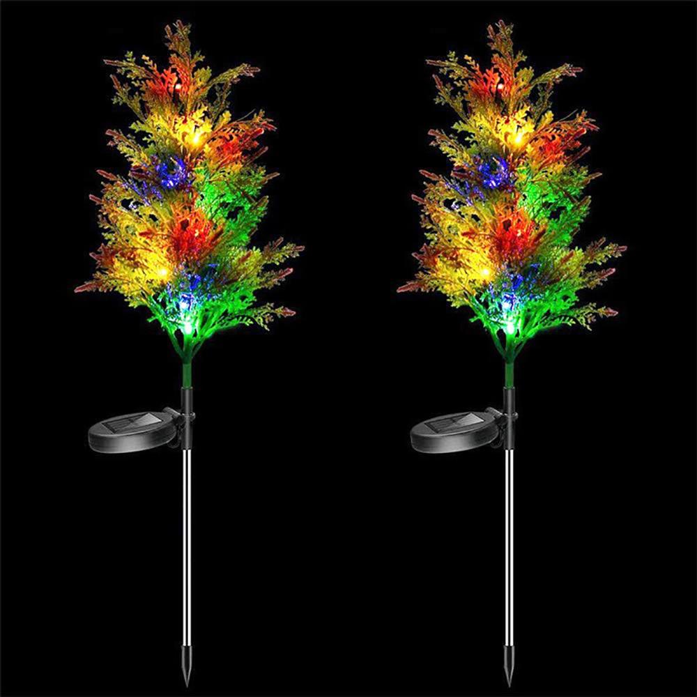 2 шт. Солнечный свет Рождественская елка Уличный Садовый Дорожка Двор Патио Лампа Украшение