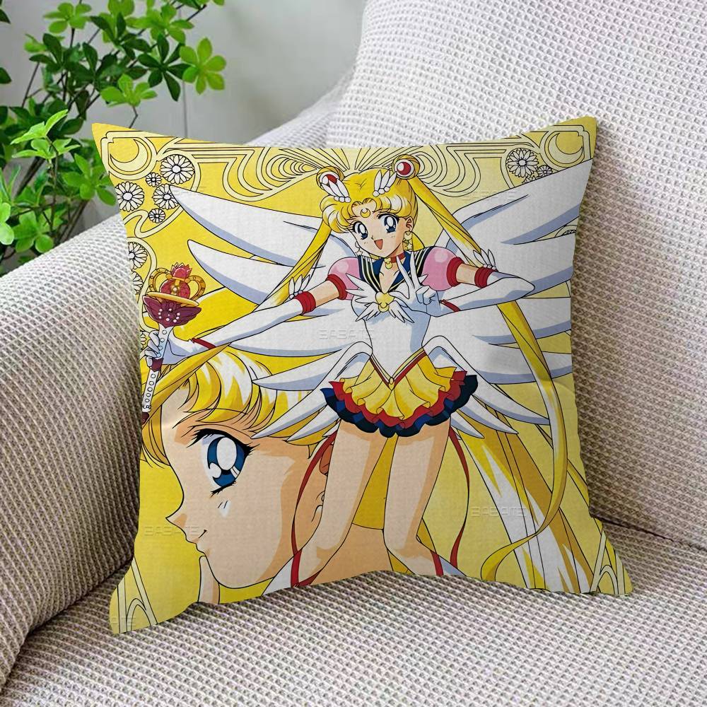 Милая подушка S-Sailor M-Moon Подарок Декор для домашнего офиса Спальня Диван Автомобильная подушка Чехол 45X45