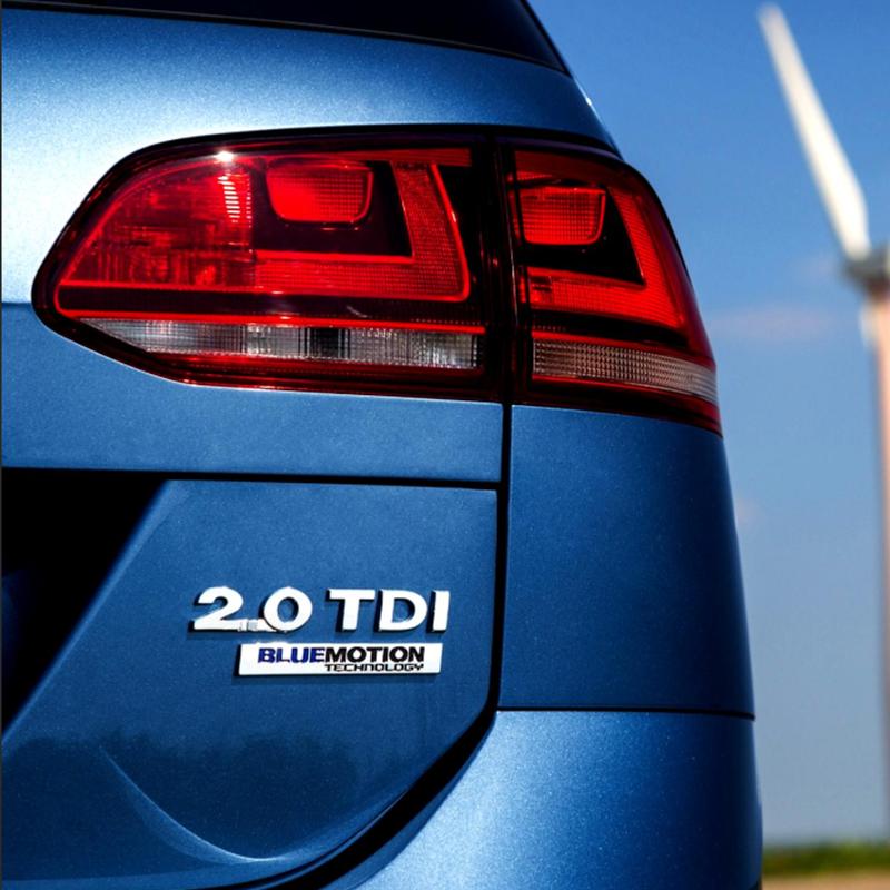 RUNTB1 Metal 3D Badge Blue Motion Technology Logo Car Rear Trunk Body Sticker Emblem For VW Polo Golf Passat Touran TSI TDI MK4 MK5 MK6