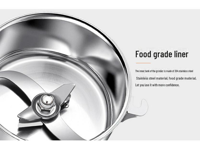 304 Stainless Steel Electric Grain Mill and Kitchen Seasoning Grinder