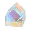 Color Prism Optical Glass Cabin Shape Desk Ornament RGB Dispersion Prism for Physics Teaching Art