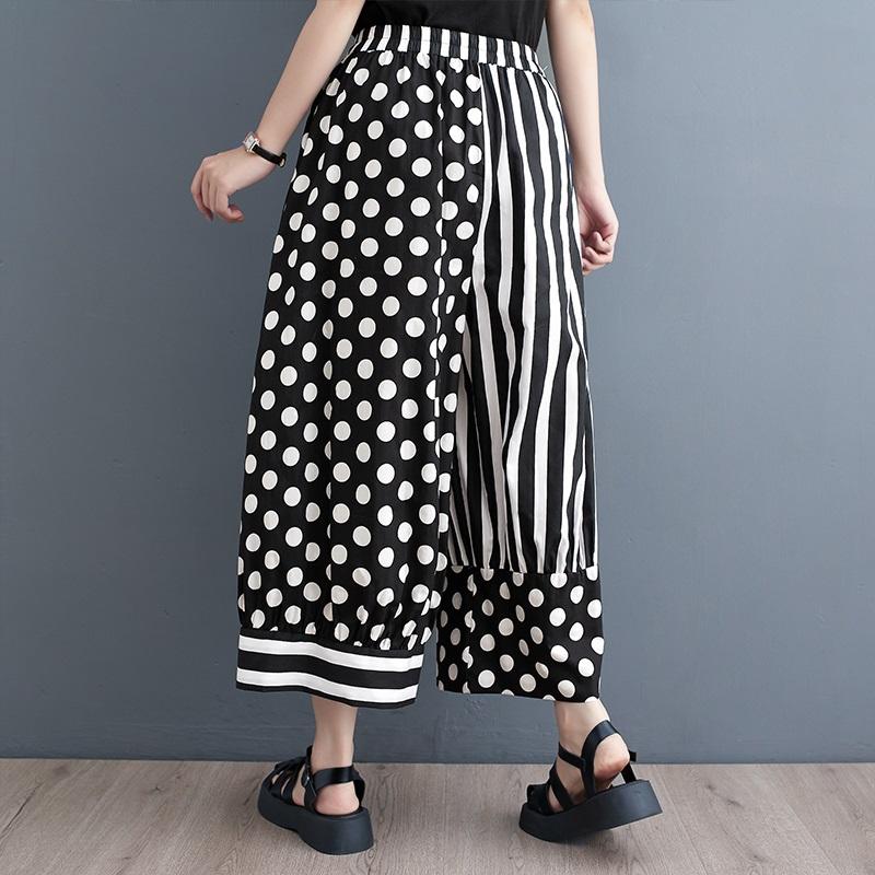 Повседневные свободные весенне-летние широкие брюки с высокой талией, женские брюки
