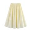Spring 2025 Women's Fashion: European & American Style Smocked Waist Midi Skirt