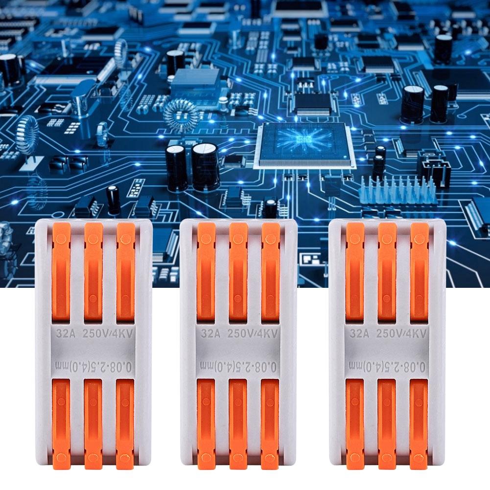 50 шт. Проводник 11~28AWG PCT23 Оранжевый Быстрозажимной Клеммный Соединитель