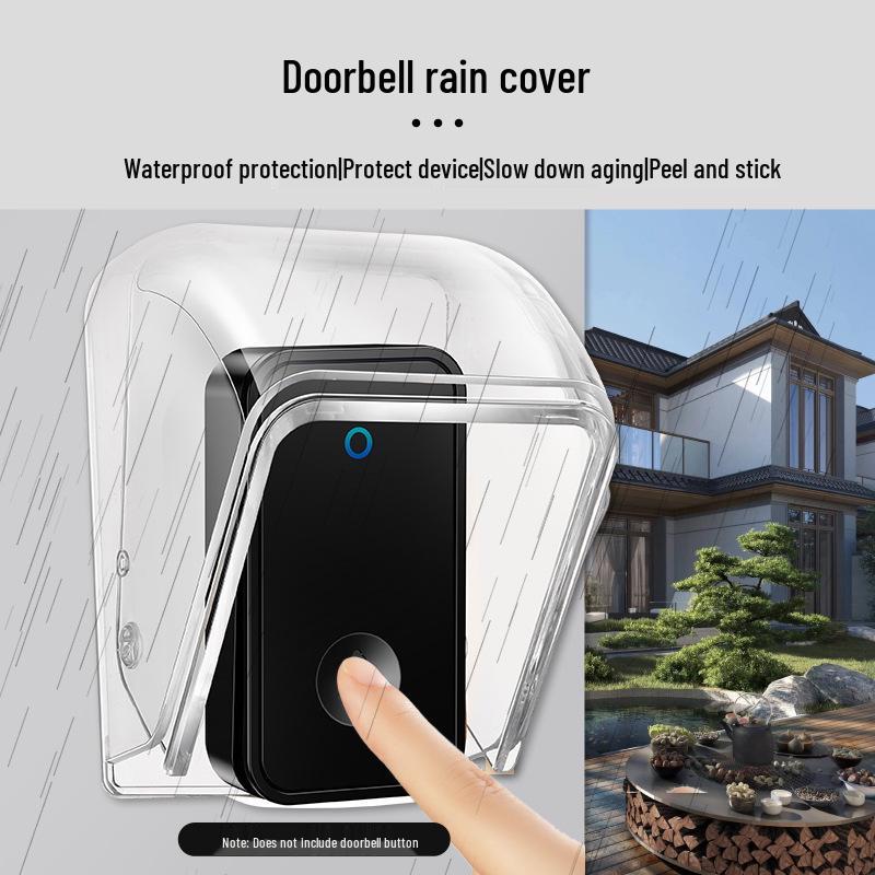 Transparent Waterproof Wireless Doorbell Rain Cover for Outdoor Use