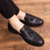 Retro Casual Leather Shoes Men's Four-season Shoes Korean Version Fringed Men's Shoes British Doudou Shoes Men's One-pedal Small Leather Shoes Direct