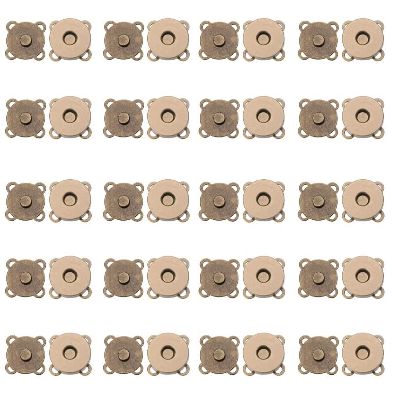 20 шт./комплект Сливовые Магнитные Кнопки-Застежки 15 мм Магнитные Кнопки Сливовые Кнопки-Защелки для Шитья Сумок Поделок Сумок Одежды