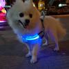 LED Pet Harness USB Rechargeable Light Up Dog Harness 3 Lighting Modes Adjustable Glow-in-The-Dark Safety Vest for Night Walking Medium Large Dogs