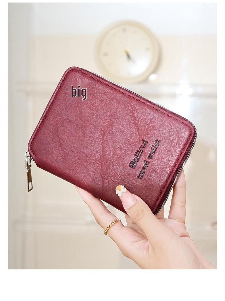 RFID Passport and Ticket Holder with Zipper - Unisex Travel Document Organizer