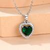 Luxury Female White Crystal Love Heart Pendant Necklace For Women Trendy Silver Color Wedding Chain Necklace Jewelry Gift