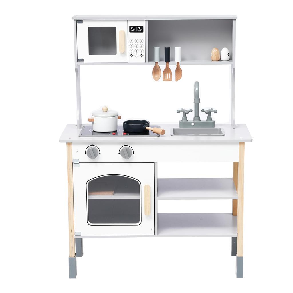 OSJ Play House Kitchen Wooden Play House Set Birthday Kitchen Educational Toys for Children Children Storage Copy Stove Mini Kitchen Toy Kitchen Kids