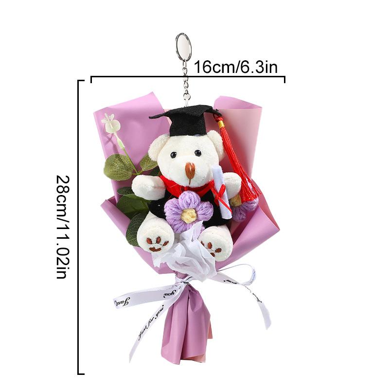 1 шт. Выпускной букет мини-цветок DIY брелок для ключей маленький медведь плюшевая игрушка домашний декор