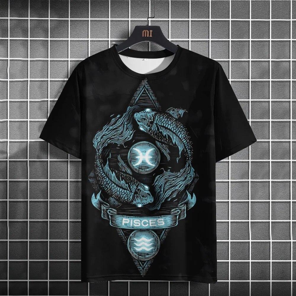 Мужская футболка, летняя одежда с животными, мужская футболка большого размера с воротником на воротнике, новые мужские топы с короткими рукавами и 3d принтом, персонализированные наряды