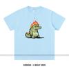 Cute Cartoon Alligator Printed Unisexs Tshirt 100 Cotton Oversized Funny Animal Graphic Tees For Unisex Summer Casual Tops