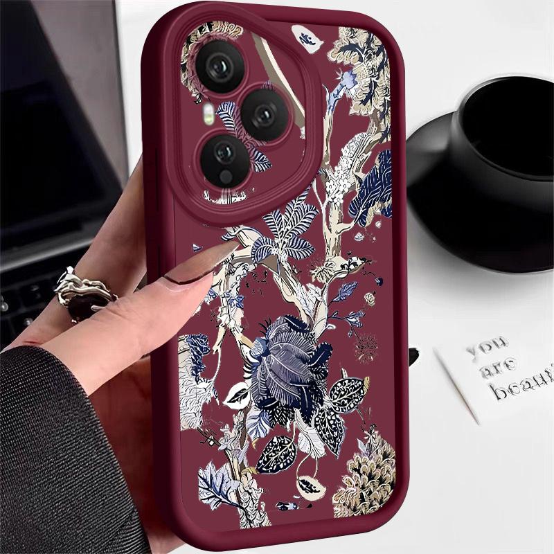 Чехол с роскошным ретро-цветочным узором для Honor 400 Lite 200 Pro, противоударный бампер, мягкая силиконовая крышка для Honor X9C Smart X8C