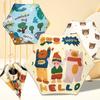 Cartoon UV Umbrella Long Hand Parasol Kids Sun Rain Umbrella Round Corners Protection Umbrellas With Reflective Strip Parasol