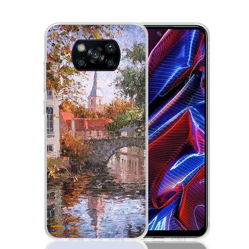 Claude Monet Garden Lotus Bridge Case Phone Cover for Xiaomi Mi 11T 12T 10T 9T Pro 11i 12X 13 12 11 10 9 8 Lite 6X 5X A3 A2 Tren