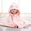 Newborn Hooded Coral Fleece Swaddle Blanket - Absorbent, Universal for All Seasons