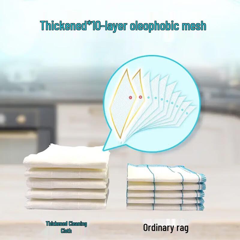 MIAOJIE Утолщенная 10-слойная сетчатая салфетка для посуды с маслоотталкивающим покрытием
