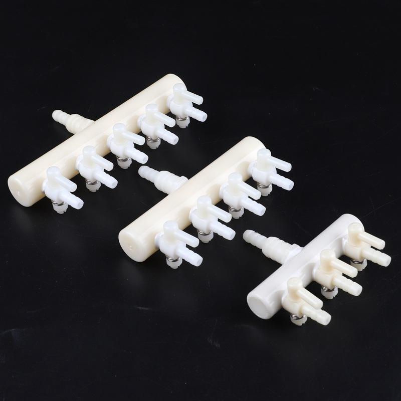2Pcs/Lot 2~6Way Plastic Aquarium Air Pump Hose Splitter Air Flow Control Valve Fish Tank Oxygen Distributor Divider with Switch
