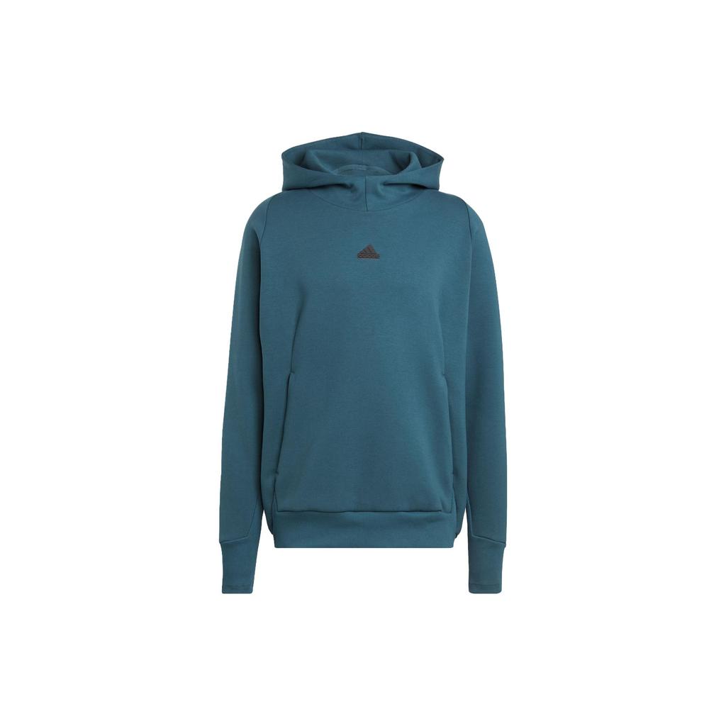 Adidas New Z.N.E. Premium Hoodie Solid Logo Quick-Dry Sports Casual Loose Hooded Sweatshirt Men Hoodies Arctic-Blue IN5114