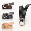 Versatile Women's Leather Belt with Alloy Pin Buckle for Jeans and Suit Pants