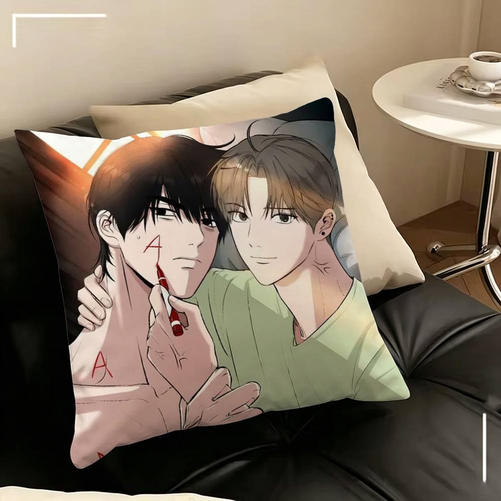 Unsleep Bl Anime Comic Pillow Case for Sofa Living Room Home office Decor Protective Cover