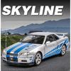 1/24 Nissan Skyline Ares GTR R34 Сплав Модель Спортивного Автомобиля Литые Металлические Гоночные Автомобили Модель Транспортных Средств Звук Свет Детские Игрушки Подарок