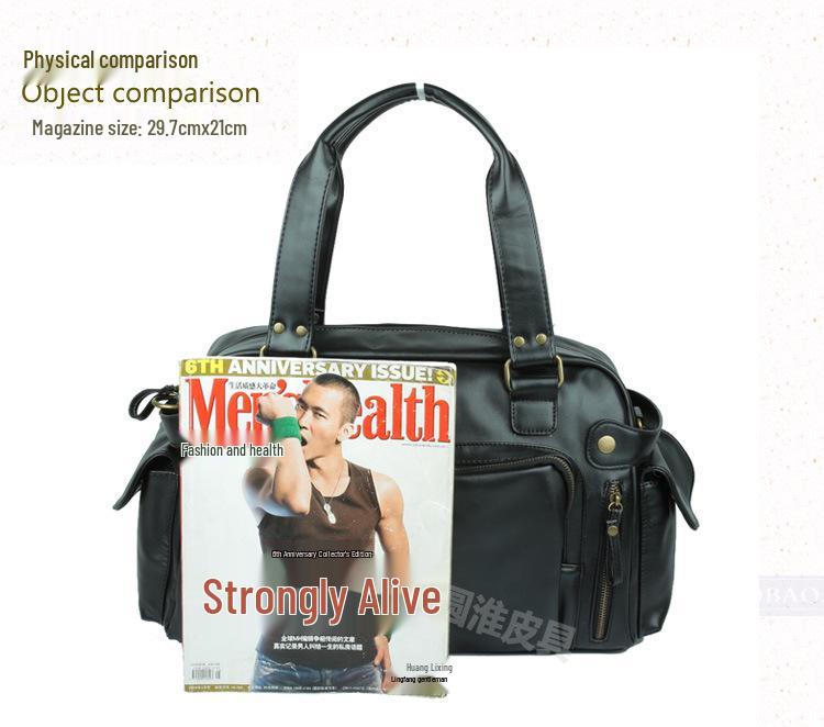 Мужская сумка кроссбоди и на плечо из искусственной кожи в корейском стиле - Большая дорожная сумка