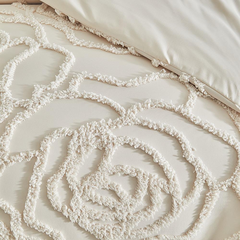 3D Rose Floral Tufted Duvet Cover Set High Quality Microfiber Bedding Set King Queen Size Soft Luxury Quilt Cover Pillowcases