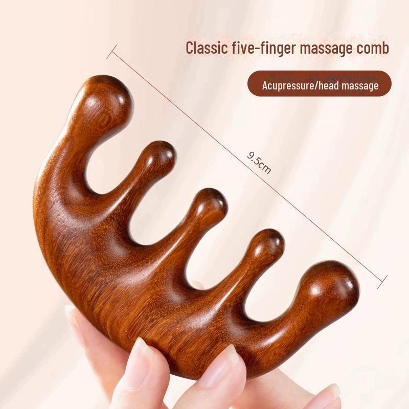 Массажная меридианная расческа двойного назначения: Унисекс-гребень для ухода за кожей головы и предотвращения ломкости волос с широкими зубьями для выщипывания и портативного использования.